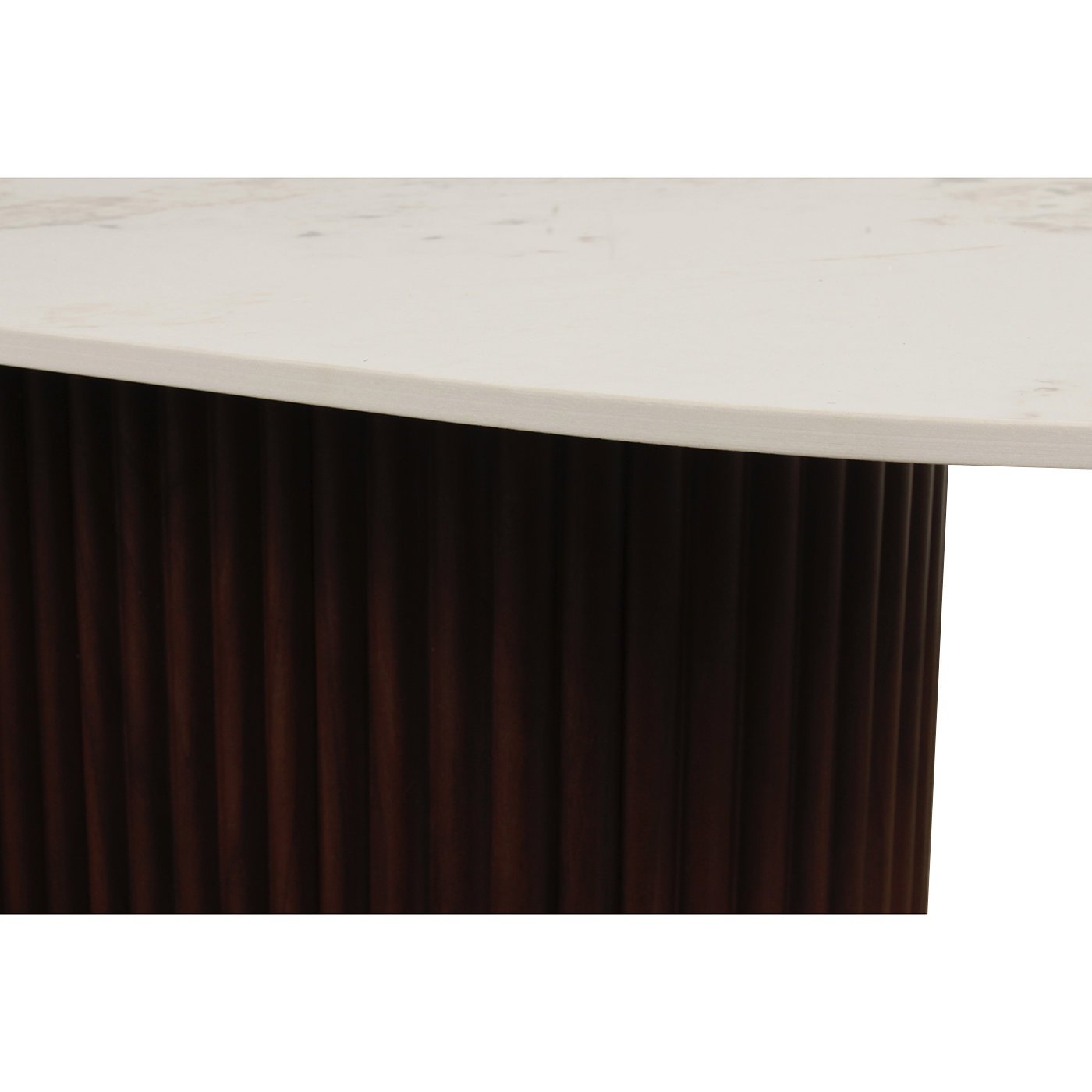 Urban Chique Salontafel Keramisch Marmer / Walnootfineer 3 Urban Chique Salontafel Keramisch Marmer / Walnootfineer - Afbeelding 3