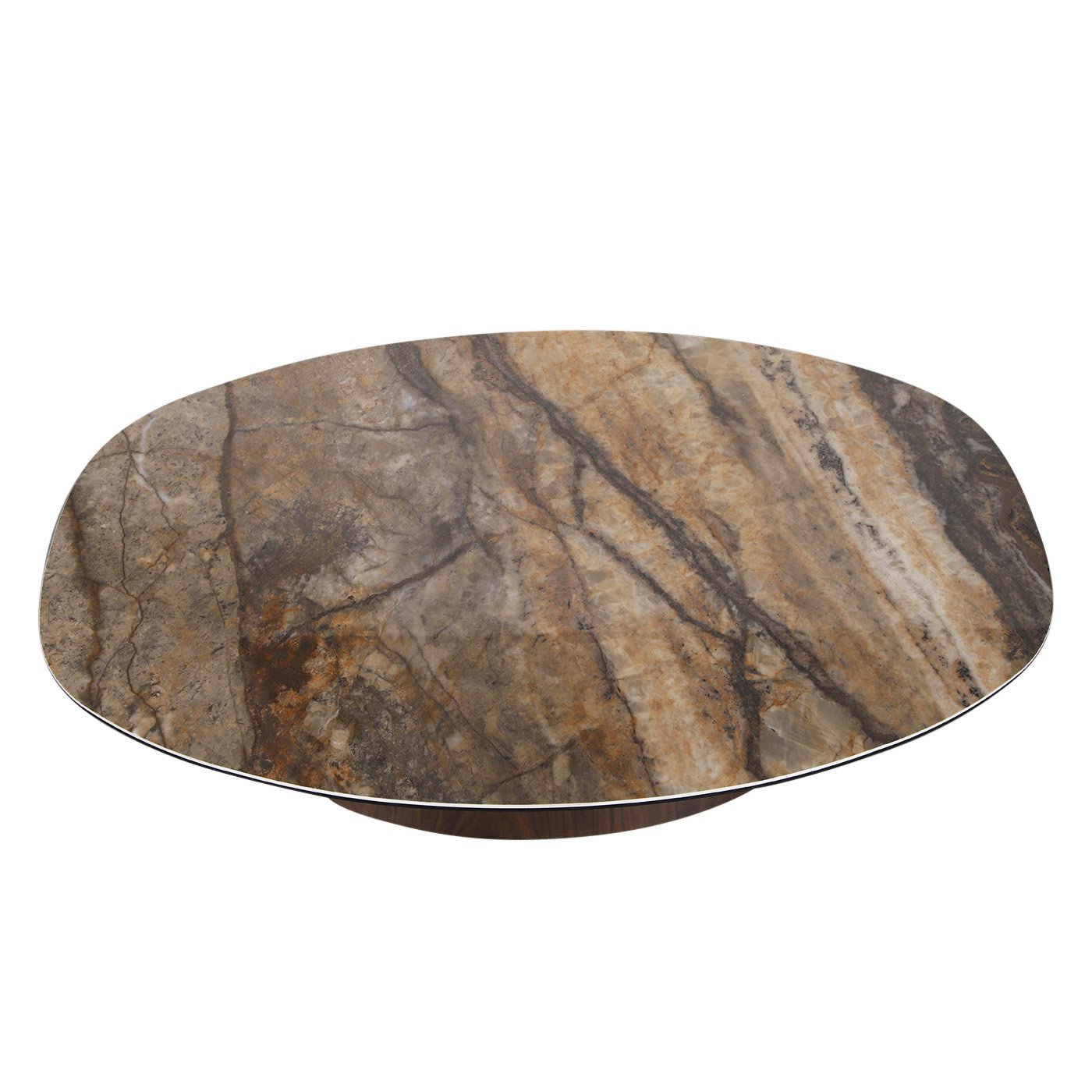 Deense Salontafel Keramisch Onyx / Walnootfineer 4 Deense Salontafel Keramisch Onyx / Walnootfineer - Afbeelding 4