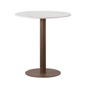 Ronde Bistro Eettafel Keramisch Marmer