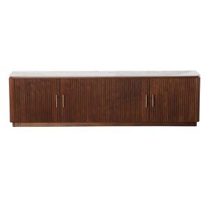 Urban Chique TV Meubel Keramisch Marmer / Walnootfineer