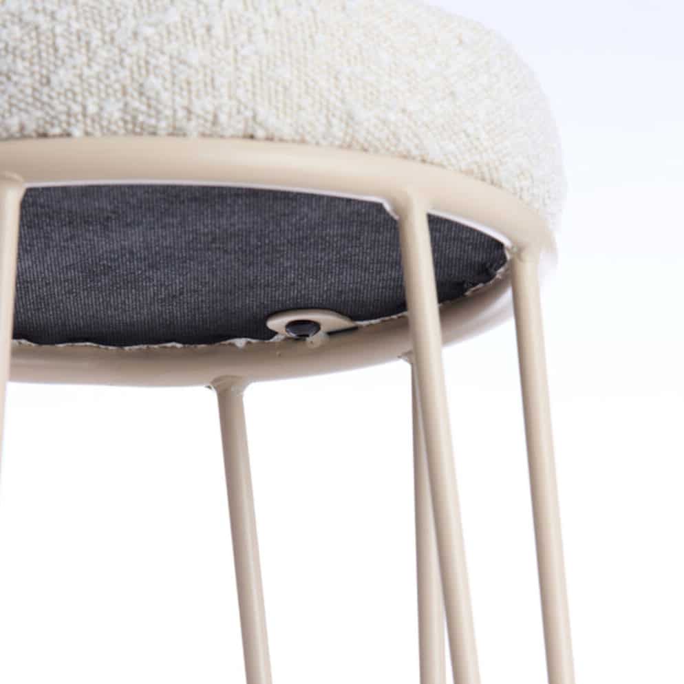 Barkruk ALICE Boucle Creme + Creme 4 Barkruk ALICE Boucle Creme + Creme - Afbeelding 4