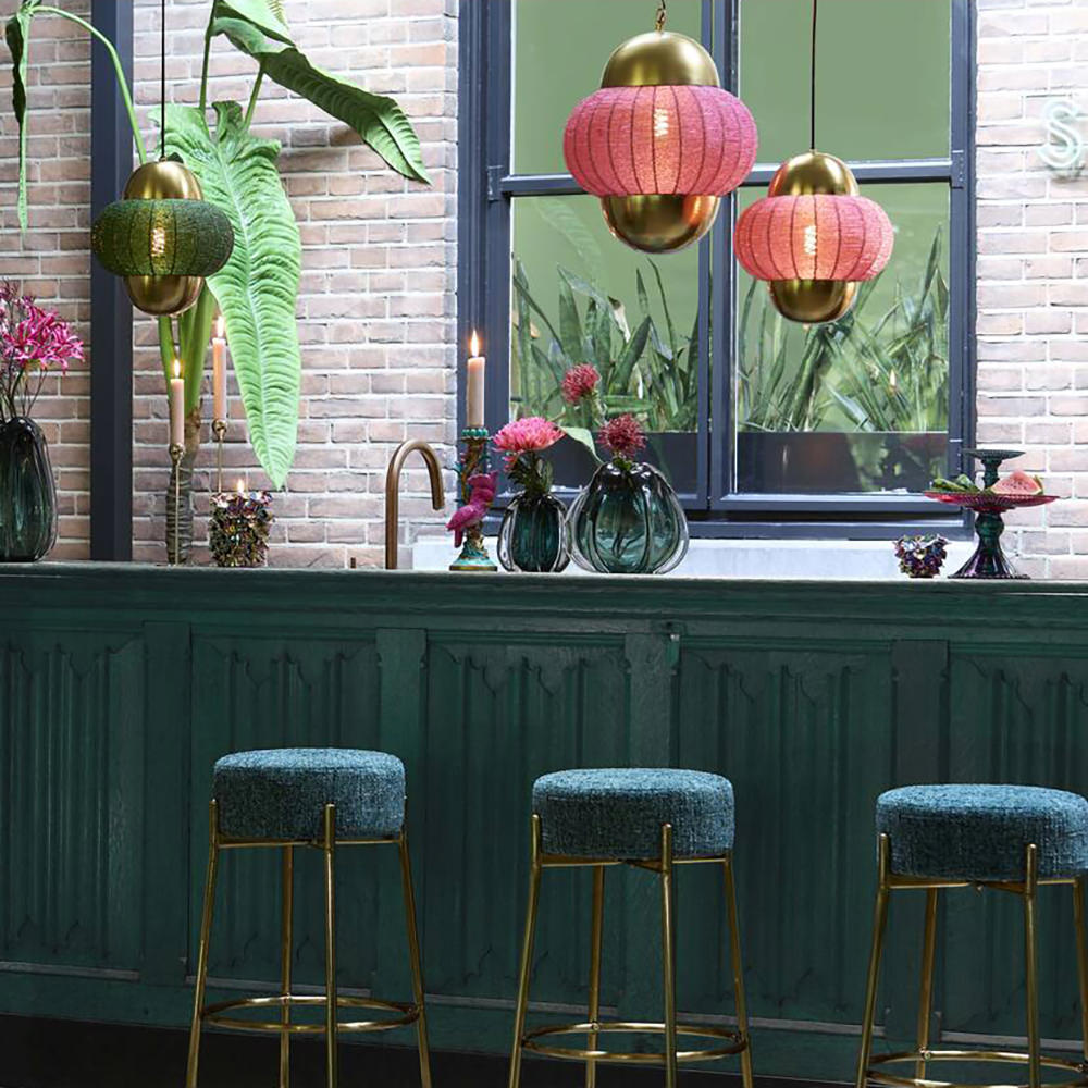 Barkruk LOKVA emerald-groen+goud 2 Barkruk LOKVA emerald-groen+goud - Afbeelding 2