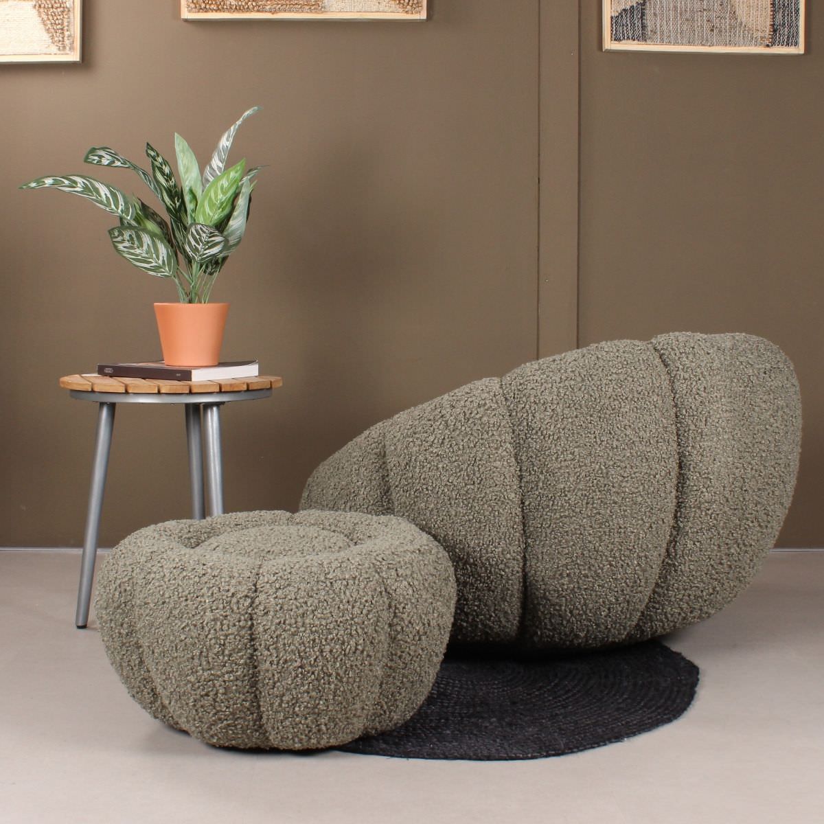 Olivia DLX fauteuil teddy - groen 2 Olivia DLX fauteuil teddy - groen - Afbeelding 2
