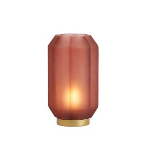 Tafellamp LED Ø15x27 cm YVIAS glas
